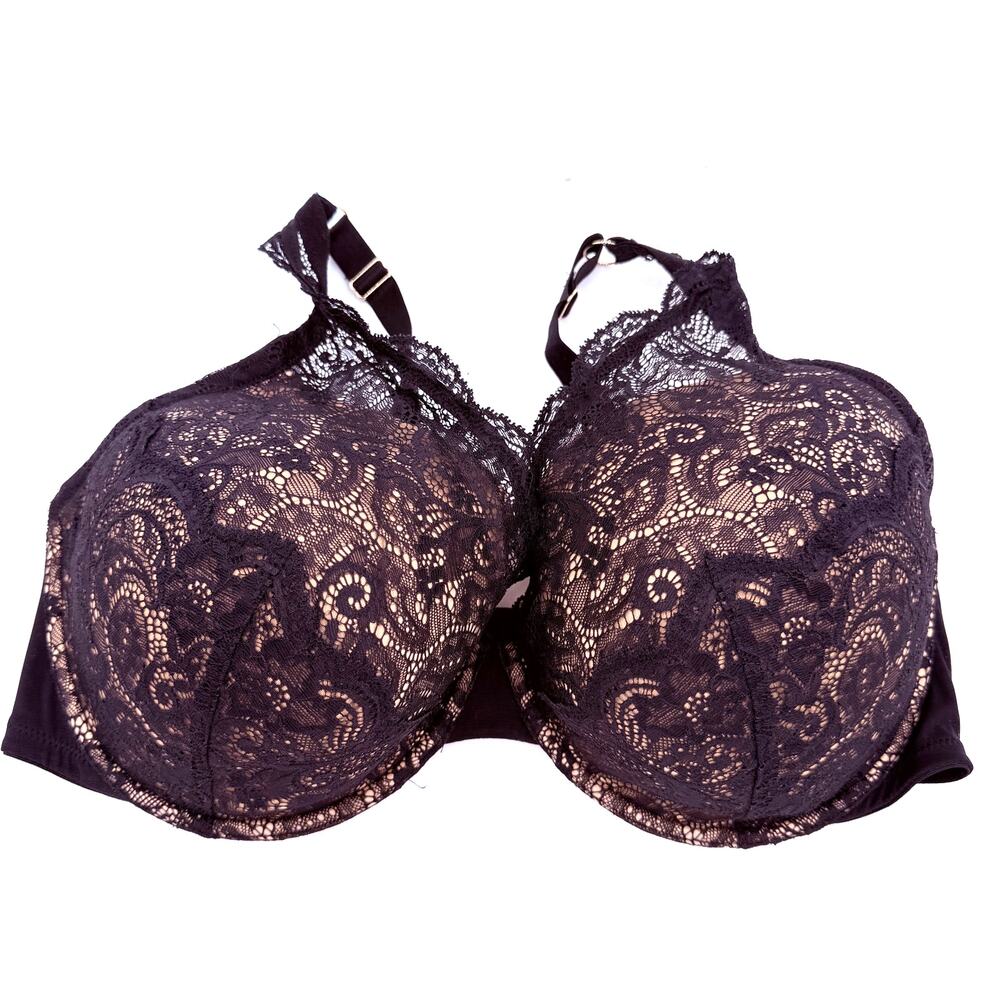 Thirdlove 24/7 Lace Contour Plunge Black Lace Bra Size 40F